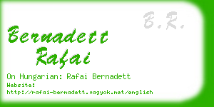 bernadett rafai business card